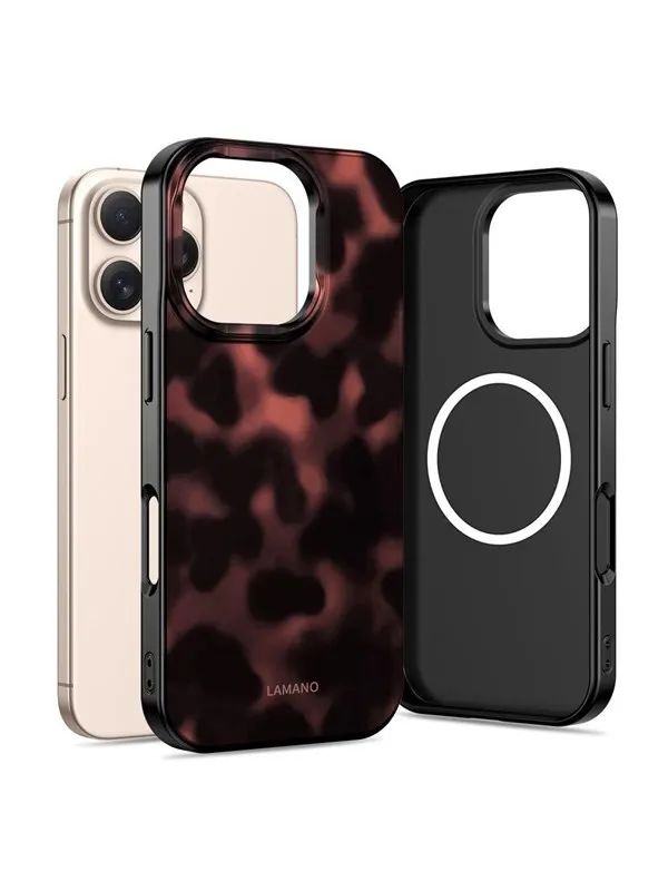 Tech-Protect Lamano MagSafe Case for iPhone 16 Pro Max - Black & Red