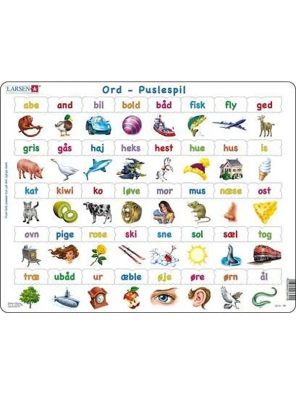 Larsen Puzzles Puzzle Learn to Read - 40 pieces Maxi (36.5x28.5 cm) Gulv