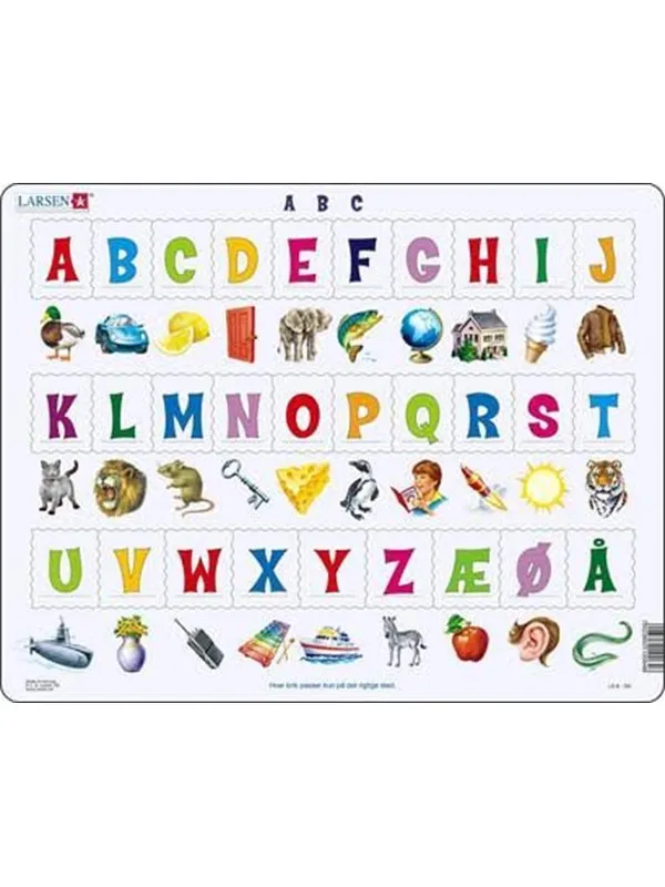 Larsen Puzzles Puzzle Learn the letters (29) - 29 pieces Maxi (36.5x28.5 cm) Gulv