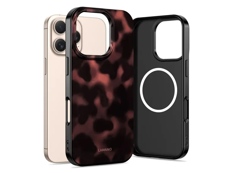 Tech-Protect Lamano MagSafe Case for iPhone 16 Pro - Black & Red