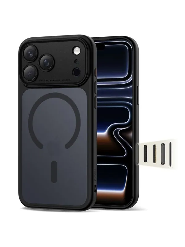 Tech-Protect Magpeak Magsafe CC Case for iPhone 17 Pro - Matte Black