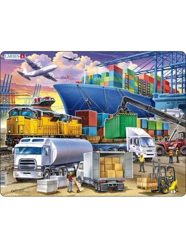 Larsen Puzzles Puzzle Transport - 37 pieces Maxi (36.5x28.5 cm) Gulv