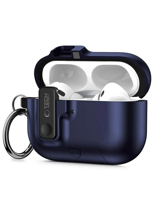 Tech-Protect Slim Hook Case for AirPods Pro 3 - Navy Blue