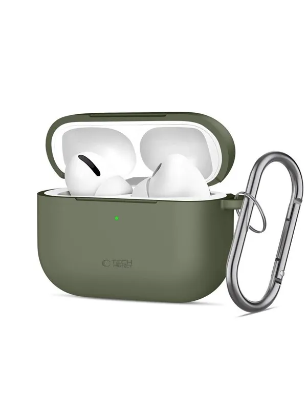Tech-Protect  Silicone Hook Case for AirPods Pro - Olive