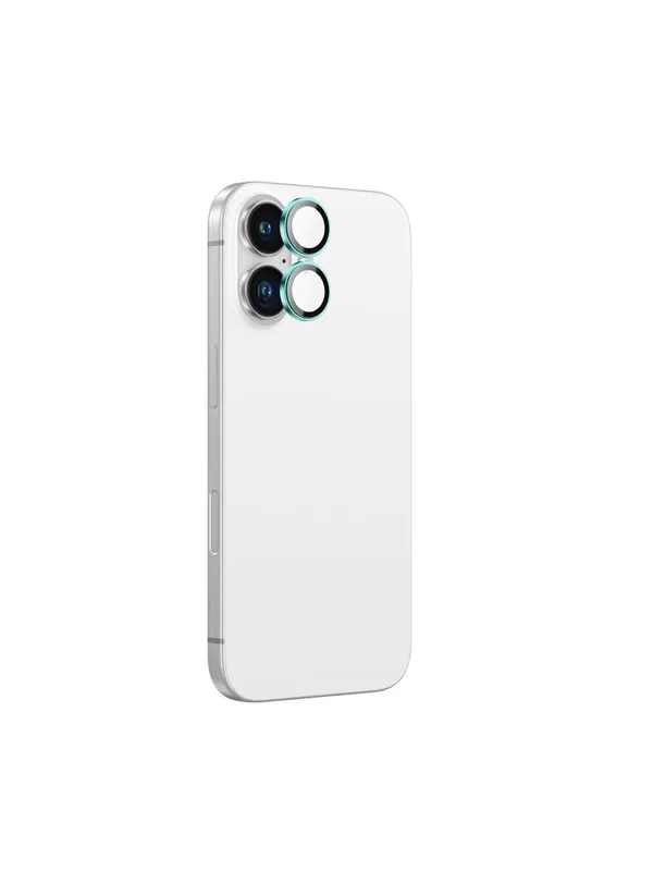 AmazingThing AR Aluminum 2 Lens Glass with Camera Lens Frame for iPhone 16 / 16 Plus - Green