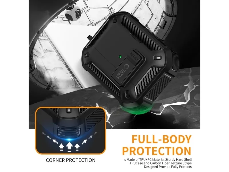 Tech-Protect Carbonox MagSafe Case for AirPods Pro - Black