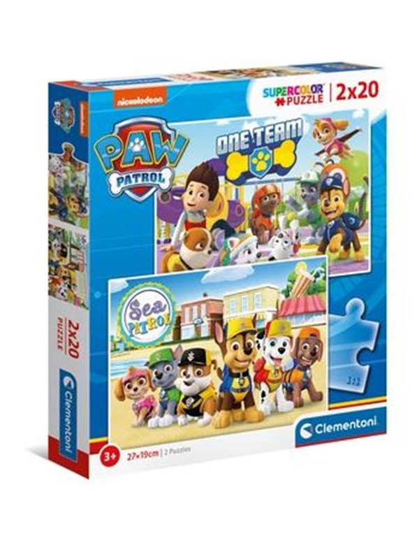 Clementoni Jigsaw Puzzle Super Color PAW Patrol 2x20 pcs. Gulv