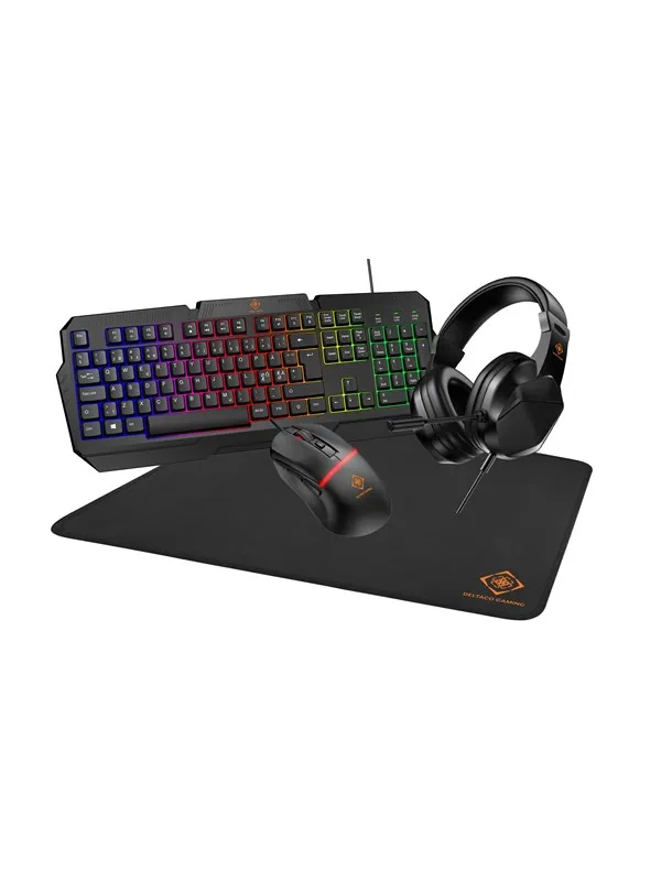 Deltaco Gaming Set-up Kit (Headset Keyboard - Gamingtastatur - Engelsk (USA)