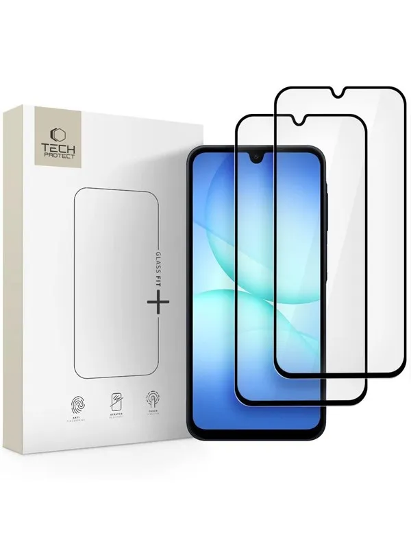 Tech-Protect  Glass Fit+ 2-pack tempered glass for Samsung Galaxy A16 4G / 5G / A26 5G / A17 4G / 5G - black