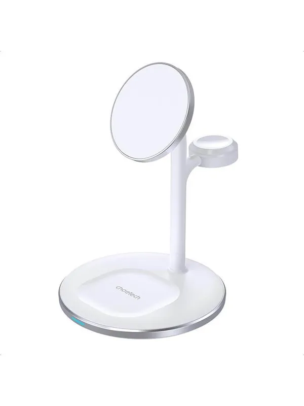 Choetech Wireless charger  with stand 2in1 (white)