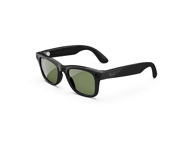 Meta Ray-Ban Gen1 Wayfarer - Matte Black/Clear / Graphite Green Transitions