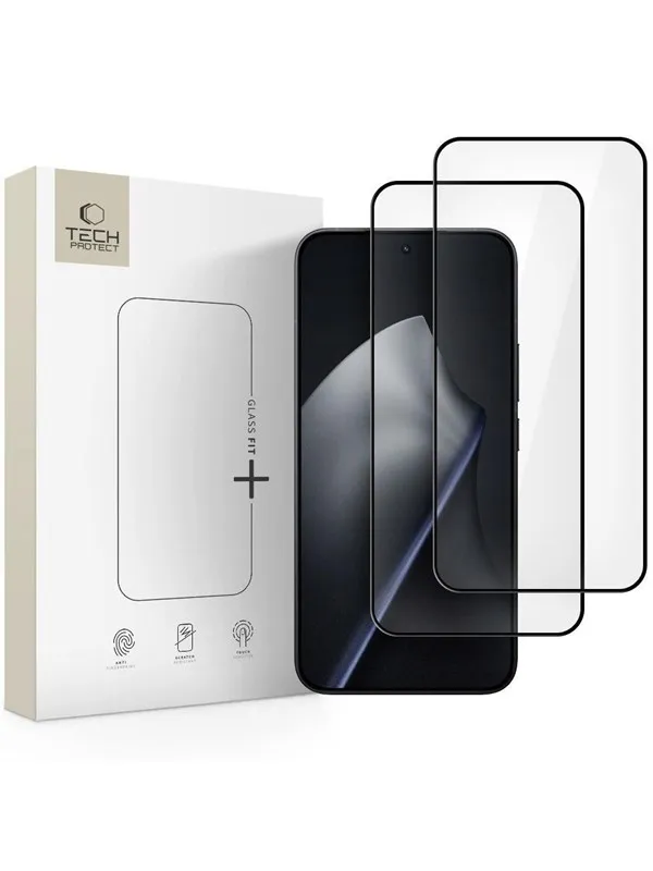 Tech-Protect  Glass Fit+ 2-pack Tempered Glass for Xiaomi 15T / 15T Pro - Black