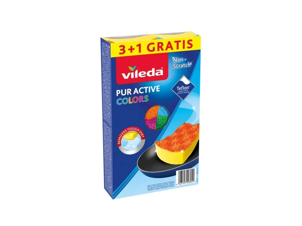 Vileda Pur Active Colors dishwasher 4 pcs.
