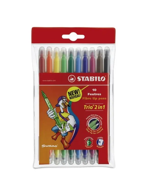 STABILO Fibre-tip pen and fineliner in one
