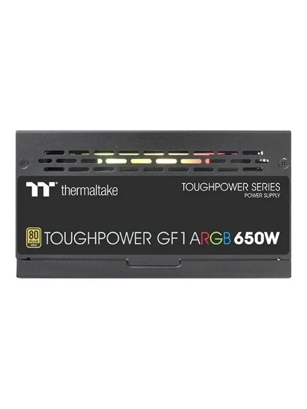Thermaltake ToughPower GF1 ARGB 650W Strømforsyning (PSU) - 650 Watt - ATX - 80 Plus Gold sertifisert