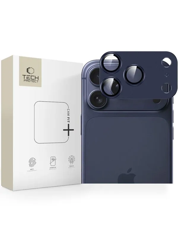 Tech-Protect Camfull Fit+ Lens Glass for iPhone 17 Pro Max - Navy Blue