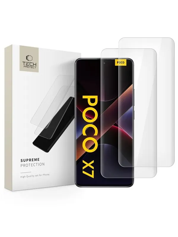 Tech-Protect Supreme Protection Tempered Glass for Xiaomi Redmi Note 14 PRO / 14 PRO+ 5G / Poco X7 5G - Clear