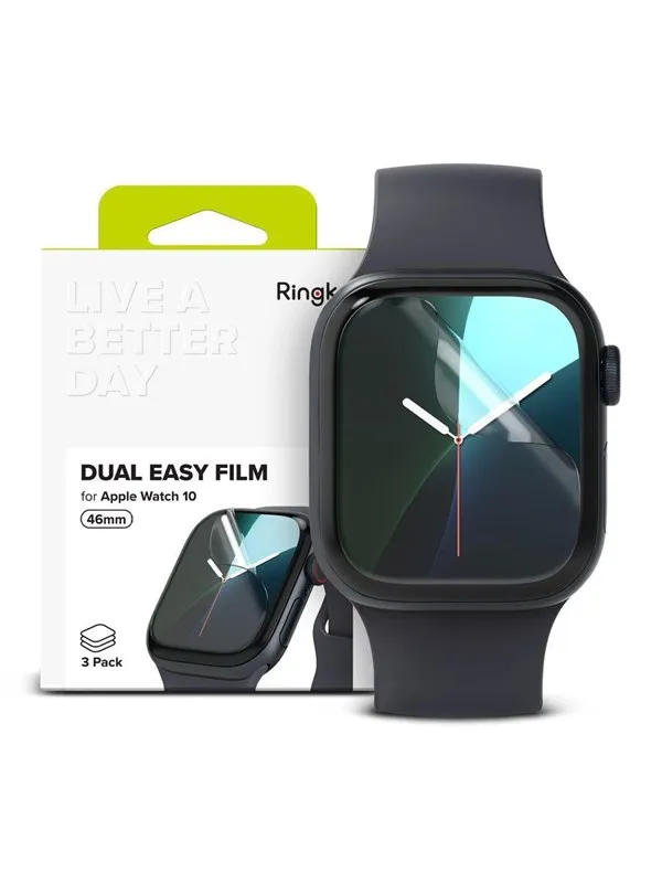 Ringke  Dual Easy 3-pack Protective Film for Apple Watch 10 46 mm