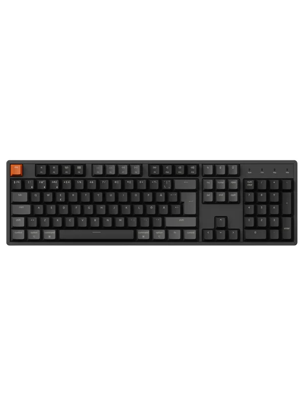 Keychron K10 v2 RGB QMK Wireless Hot Swap QMK - Super Red - Gamingtastatur - Nordisk - Svart