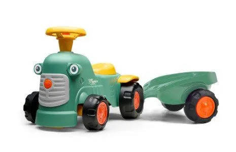 Falk Maurice gåtraktor med ratt, horn og tilhenger