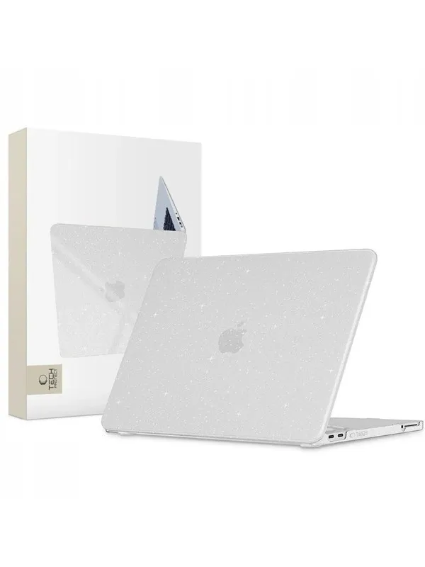 Tech-Protect SmartShell Case for MacBook Neo 13" 2026 -Transparent Glitter