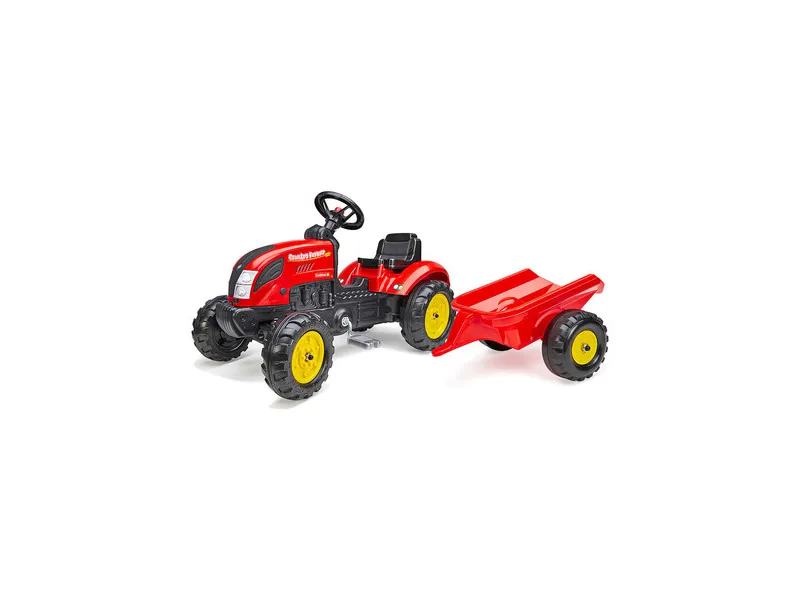Falk Country farmer traktor med tilhenger rød