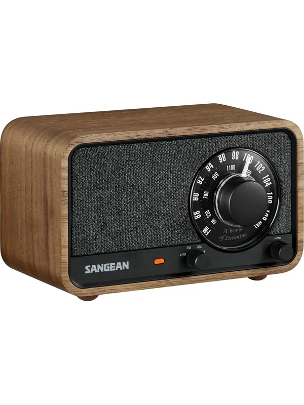 Sangean WR-8 AM/FM/Bluetooth Radio Vintage Walnut - AM/FM - Mono - Valnøtt