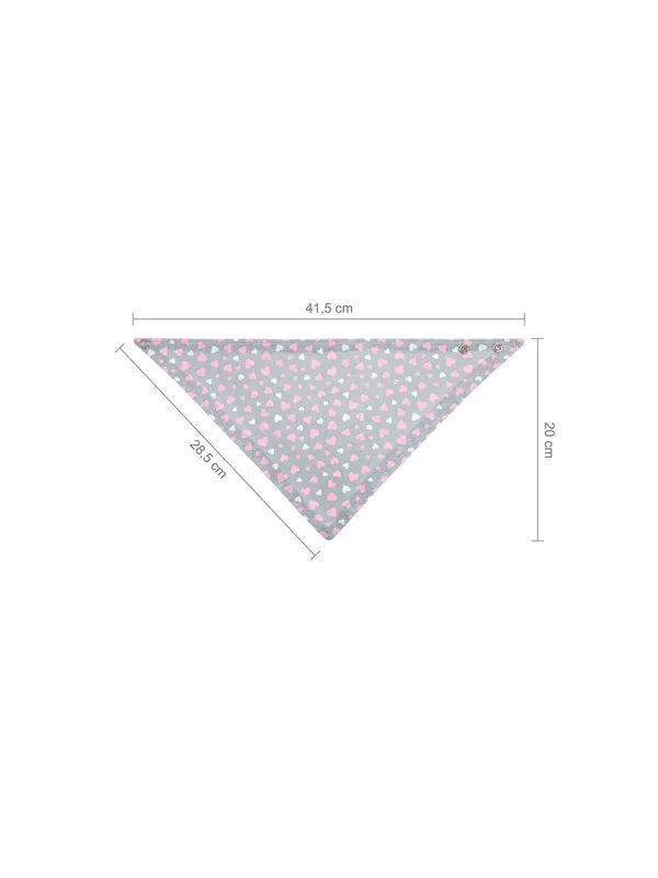 Akuku Baby bandana (1 pc) snap fastener HEARTS