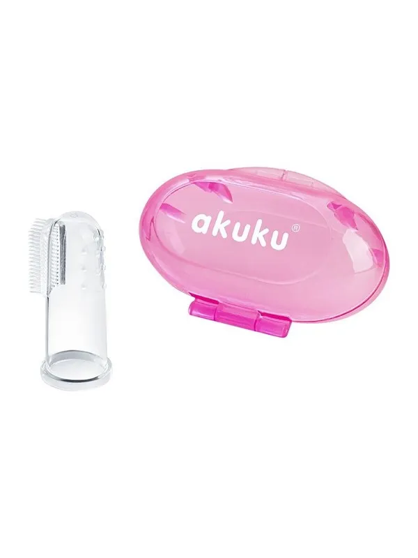 Akuku Silicone toothbrush and gums massager in case