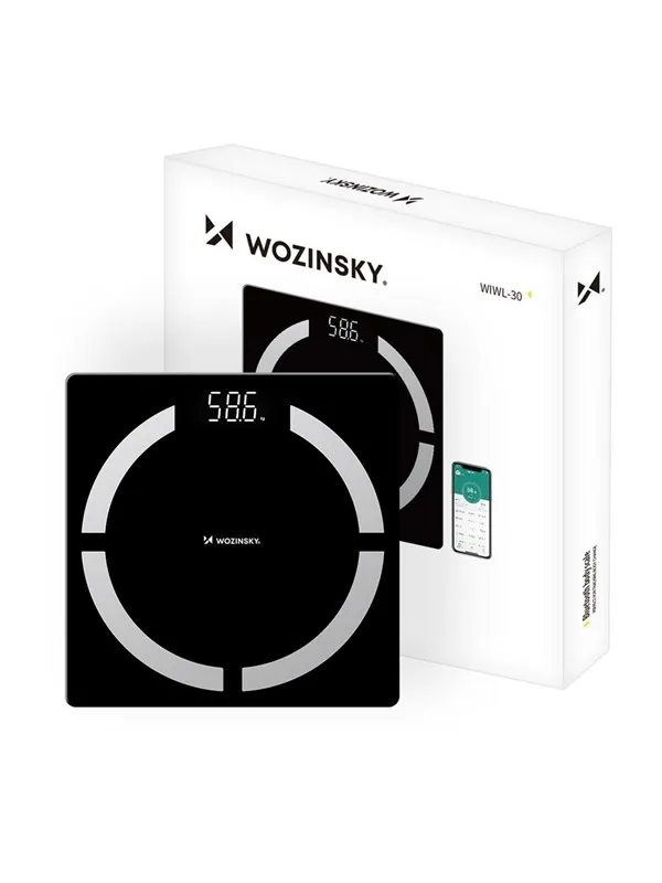 Wozinsky WIWL-30 Smart Bluetooth Bathroom Scale - Black