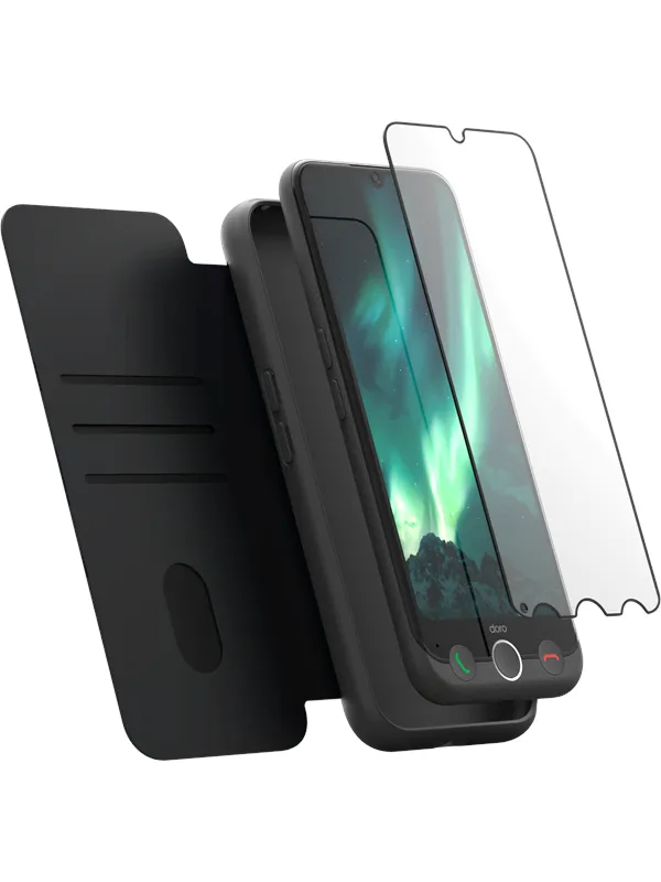 Doro Aurora A31 Plus 128GB/6GB - Graphite (A31 Incl. Wallet Case & Protective Glass)