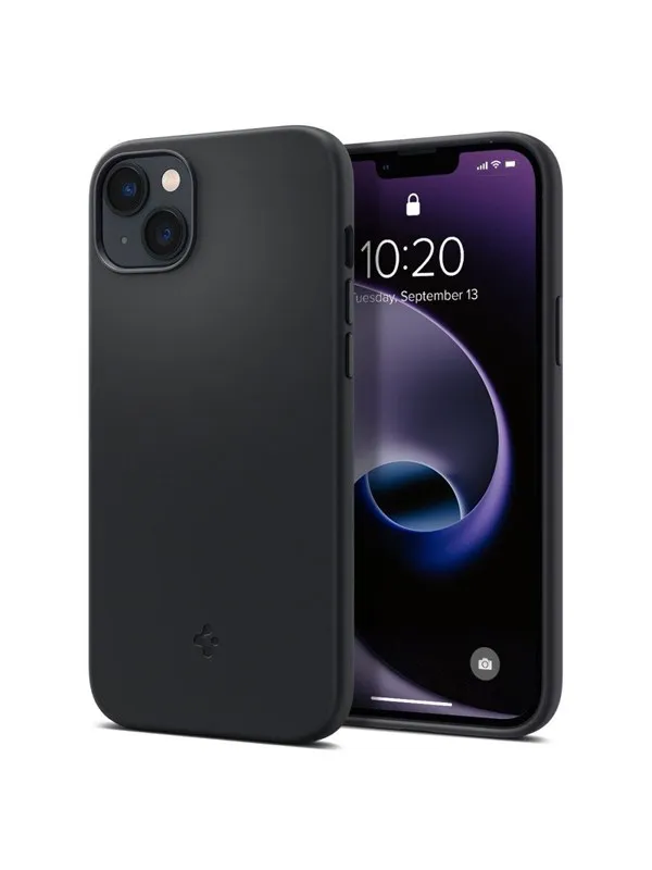 Spigen Silicone Fit Mag Case with MagSafe for iPhone 14 Plus - Black