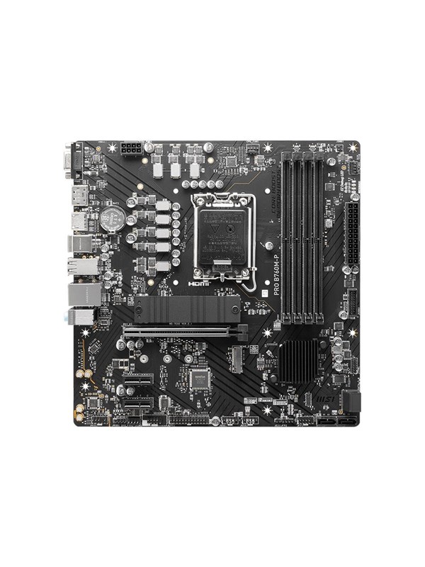 MSI PRO B760M-P Hovedkort - Intel B760 - Intel LGA1700 socket - DDR5 RAM - Micro-ATX