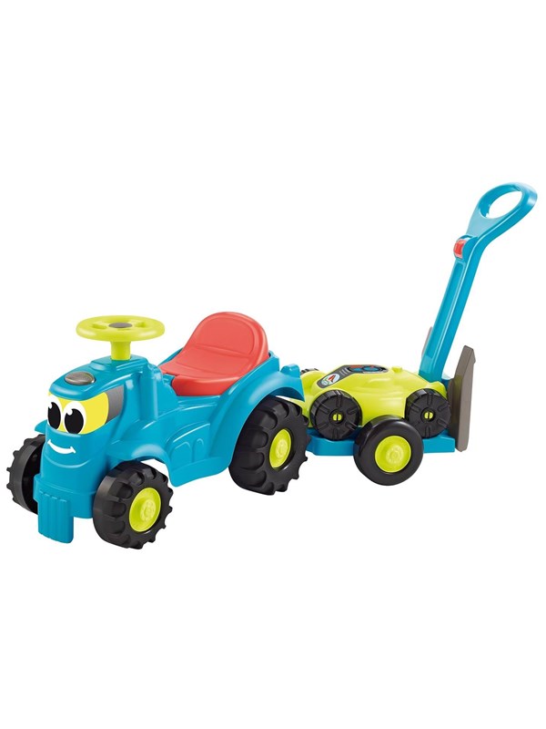 Ecoiffier Tractor with Trailer and Lawn Mower