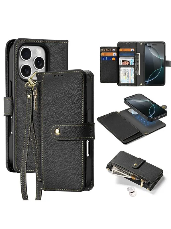 Dux Ducis Lava Leather Case for iPhone 16 Pro Max - Black