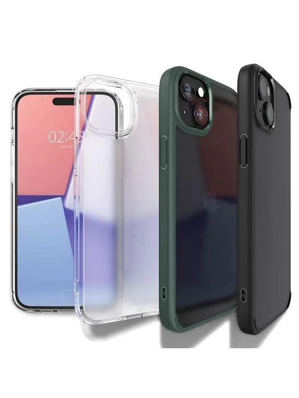 Spigen Crystal Hybrid iPhone 15 Plus Case - Clear Blue