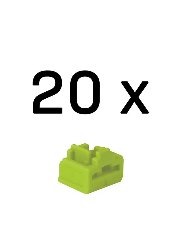 Lindy RJ45 Port Blocker Green (20-Pack)