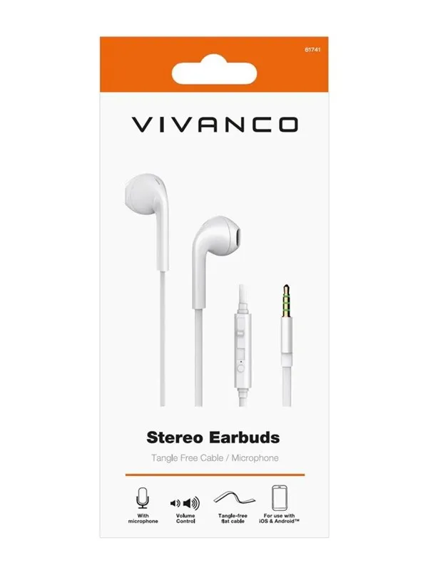 Vivanco Smart Pro In-Ear Plugin Eggshape Headset White