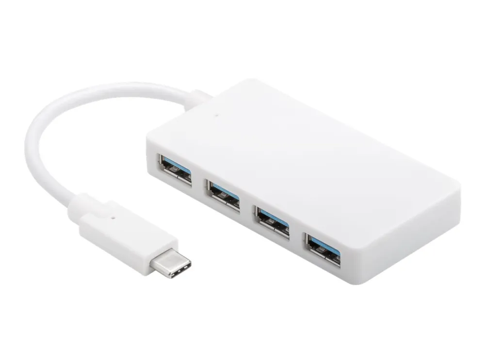 MicroConnect Connect - hub - 4 ports USB-hub - USB 3.2 - 4 porter - Hvit