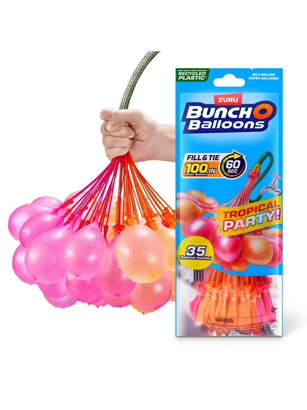 Bunch O Balloons Tropical Party 1PK Foilbag - Assorted