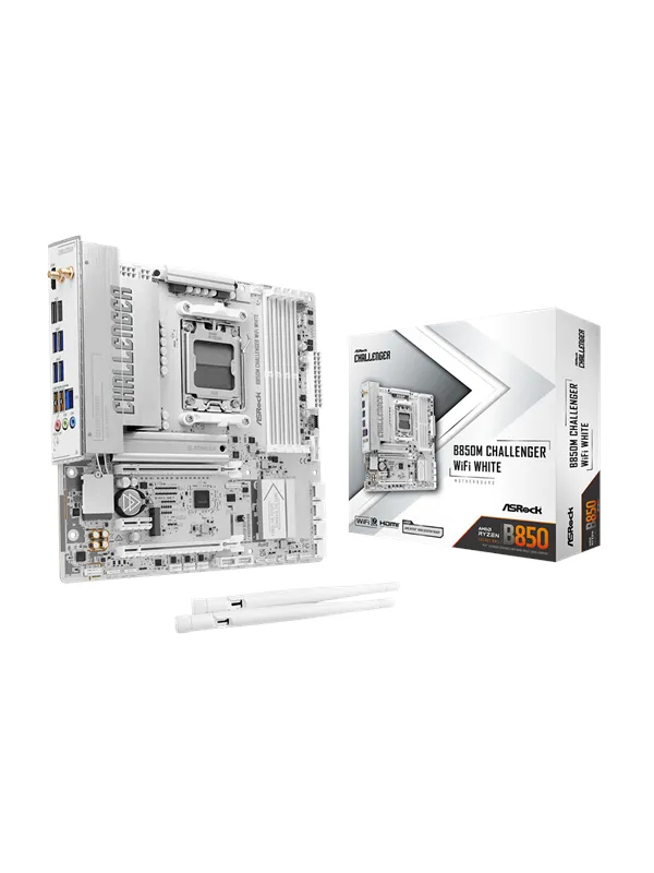 ASRock B850M Challenger - motherboard - micro ATX - Socket AM5 - AMD B850 Hovedkort - AMD B850 - AMD AM5 socket - DDR5 RAM - Micro-ATX