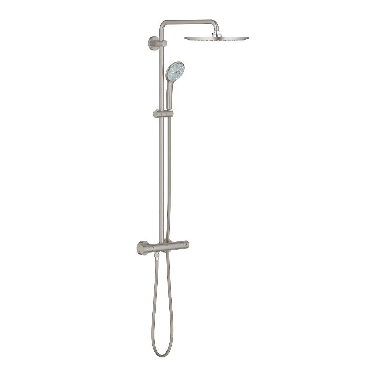 Grohe euphoria 310 shower system med thm for wall supersteel