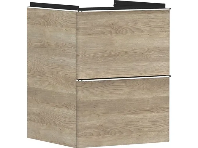 Hansgrohe xelu q vanity unit natural oak 480/475 with 2 draw
