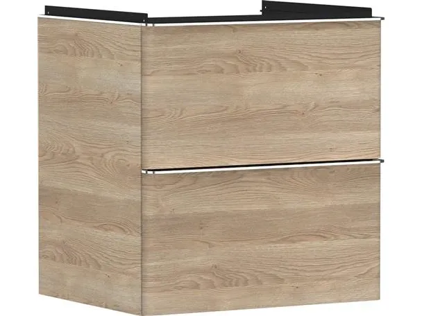 Hansgrohe xelu q vanity unit natural oak 580/475 with 2 draw
