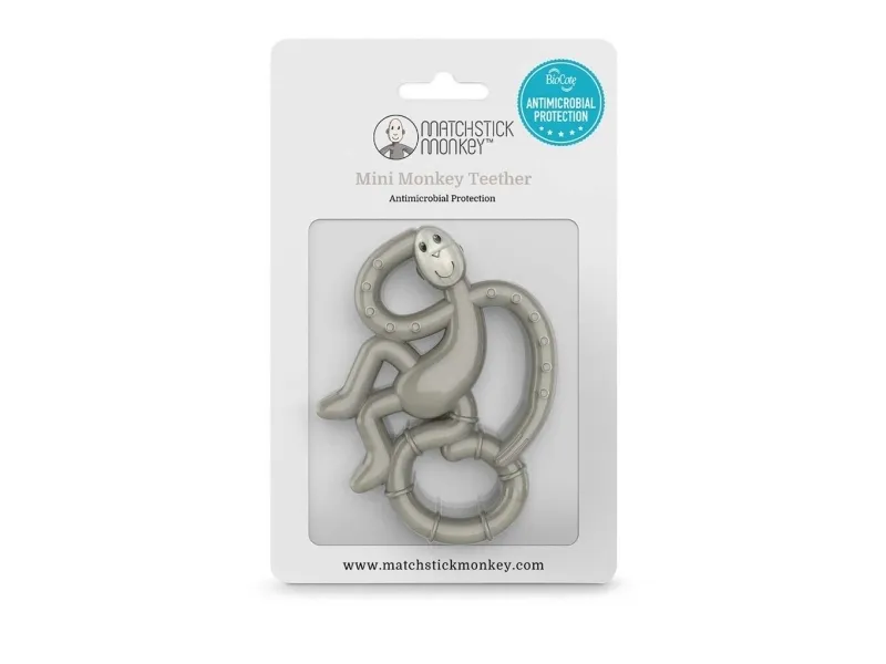 Matchstick Monkey Mini Teether Grå