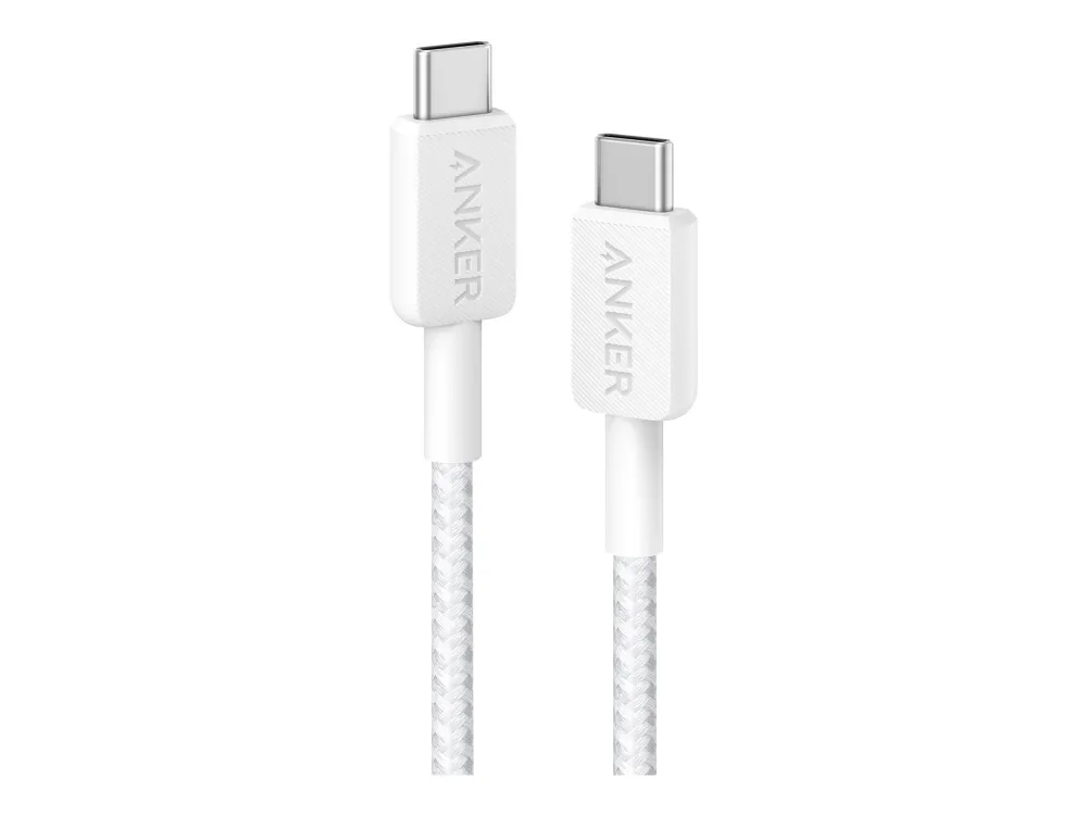 Anker 322 USB-C to USB-C Cable (0.9m Braided) - White