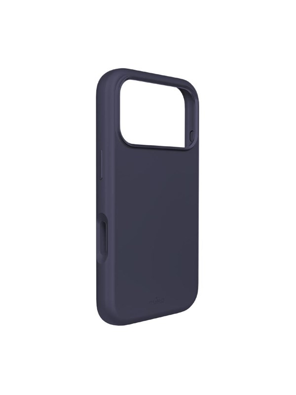 Puro Icon Mag Pro Liquid Silicone Case for iPhone 17 Pro MagSafe Compatible with Camera Protection and Aluminum Buttons - Dark Blue