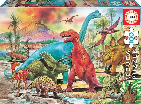 Educa Puslespill Dinosaurer 100