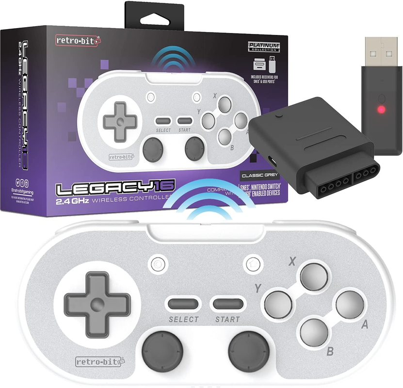 Retro-Bit Legacy 16 Wireless - Grey - Wireless Controller - Android