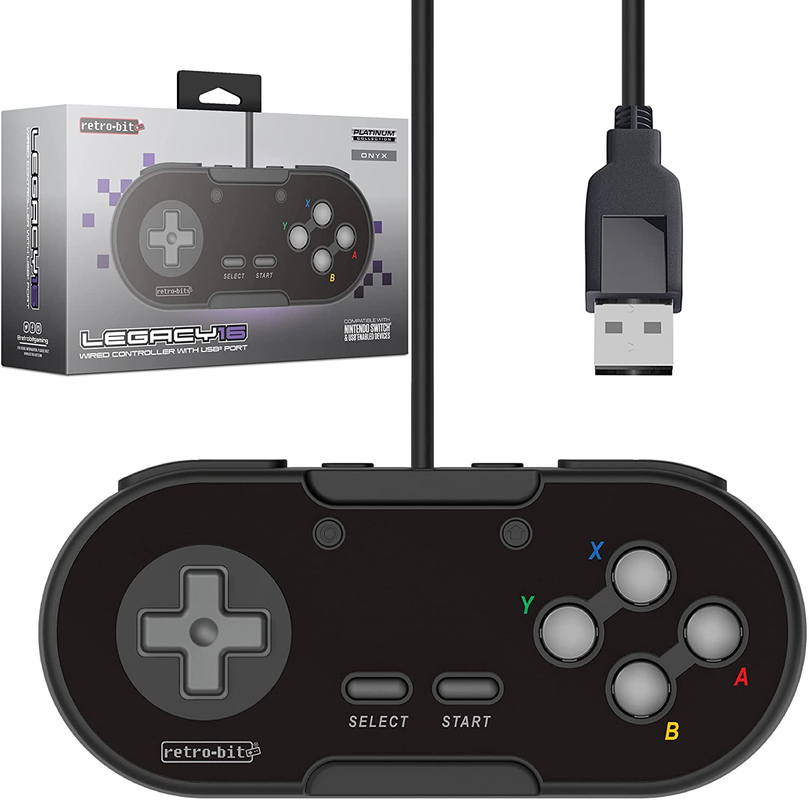 Retro-Bit Legacy 16 USB Pad - Black - Wired Controller - MAC